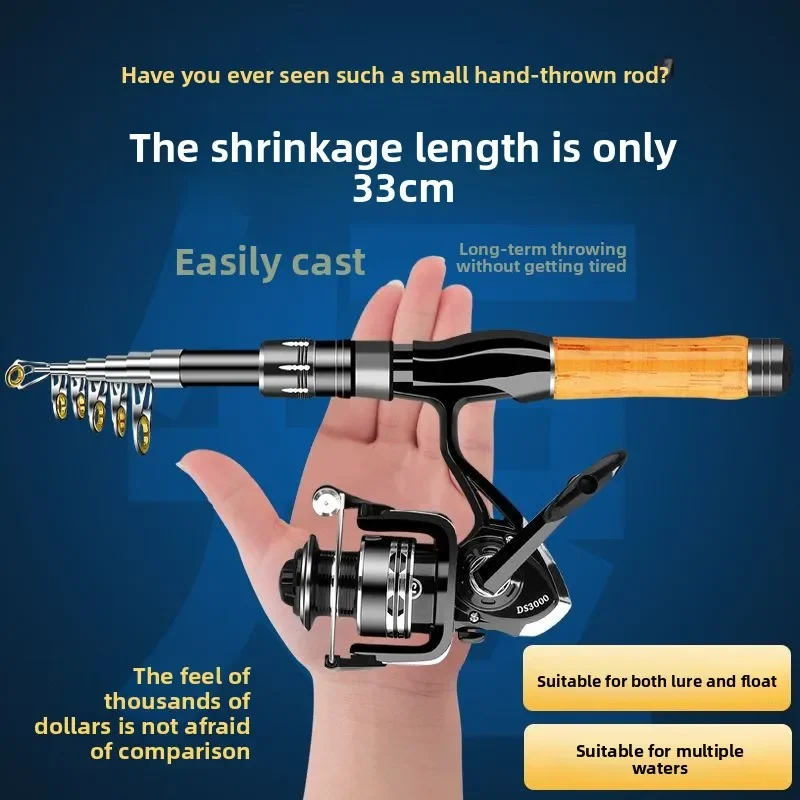 

Ultra-Light Portable Retractable Luya Fishing Rod Set Mini Sea Rod Contracted Slippery Float Hard Tough for Easy Carry And Use