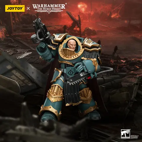 JOYTOY Warhammer 40k 1/18 Action Figures  Sons of Horus Legion Praetor in Cataphractii Terminator Armour