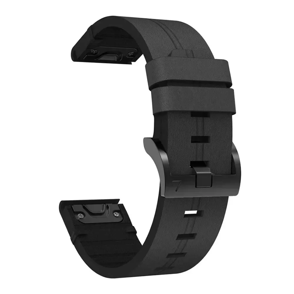 22 26mm Leather Strap for Garmin Fenix 8 E 7 7X Pro 6 6X GPS 5 5X Plus 3HR/Enduro3 2/Epix Gen2/instinct 2X 965 QuickFit Bracelet