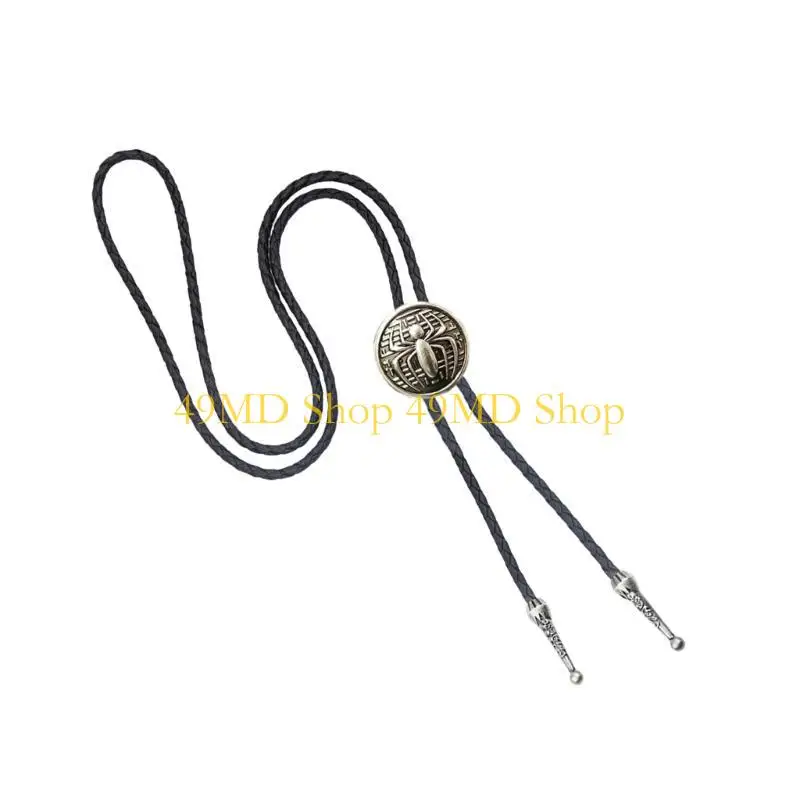 49md-ヴィンテージ-レザー-コード-ボロタイ-カウボーイ-コスチューム-アクセサリー-長さ調節可能なネクタイ