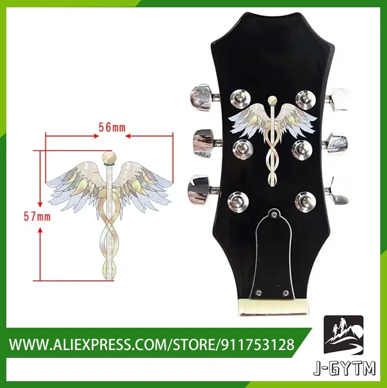 Calcomanía para cabezal de guitarra, pegatina para el cuello de guitarra, accesorio de guitarra DIY, pegatina con incrustaciones extraíbles, pegatinas decorativas para el cuello de guitarra