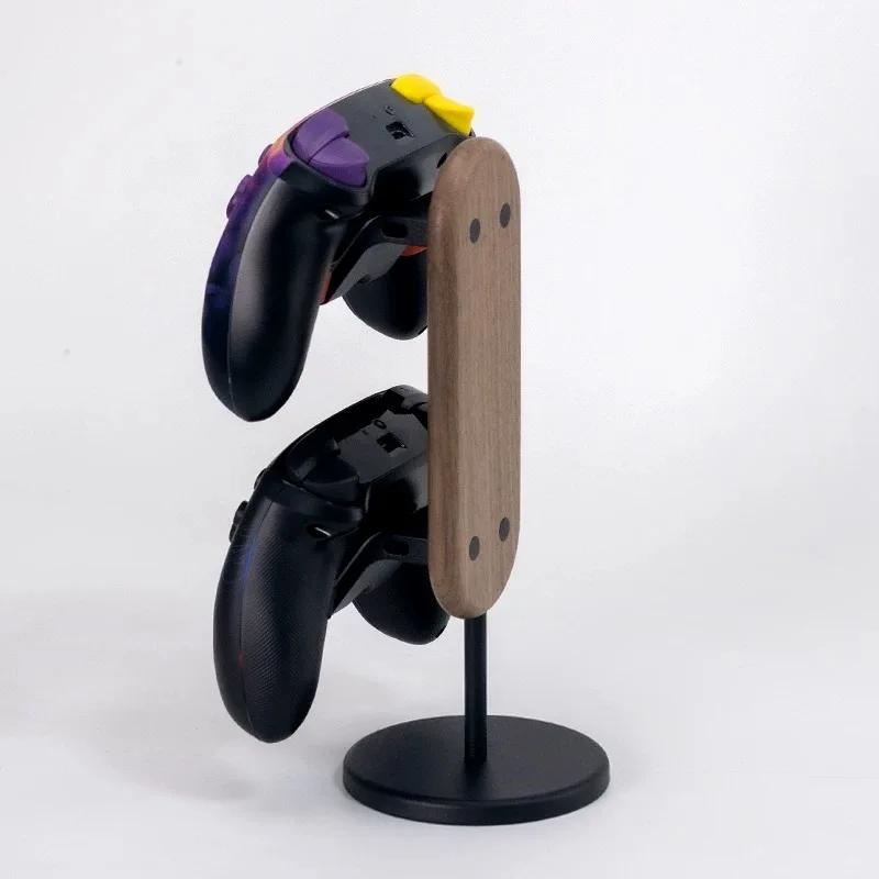 북미산 월넛 게임 컨트롤러 스탠드, 창의적인 걸이, 수납 다기능 액세서리 베이스