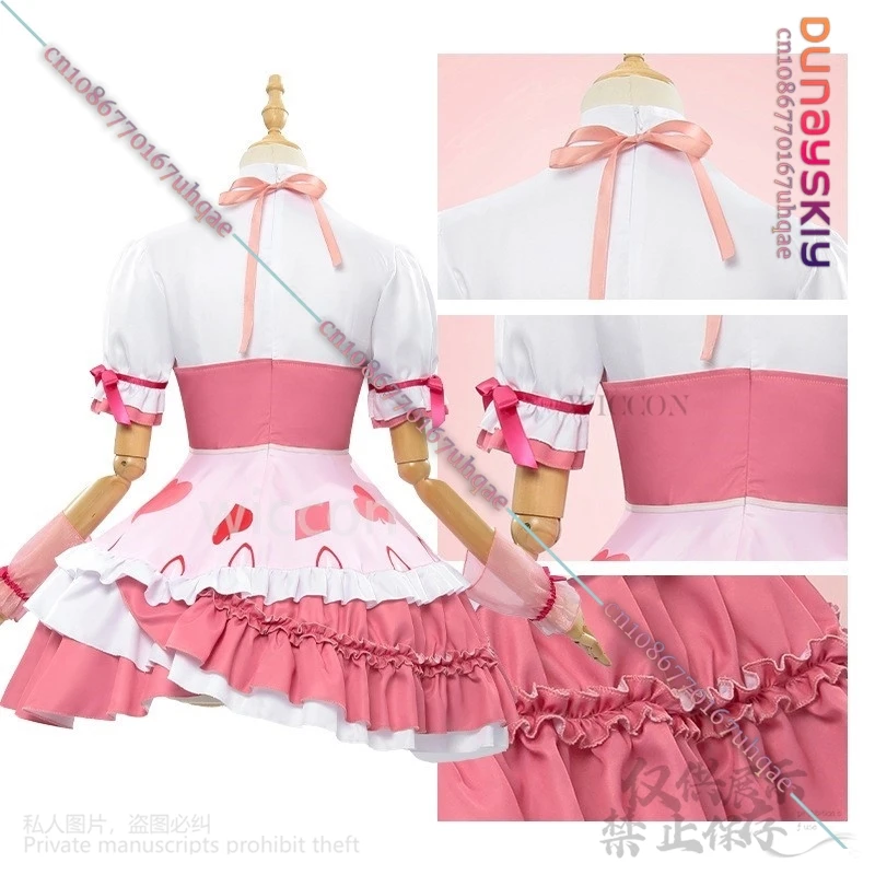 Hinamori Amu Anime Shugo Chara Cosplay Kostüm Lolita Kleid Hut Für Jirai Kei Mädchen Frau ROSA Kawaii Uniform Perücke Set Angepasst