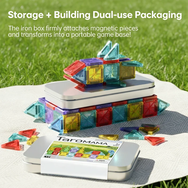 Jouets éducatifs Montessori, ensembles magnétiques, carreaux magnétiques pour enfants, cadeaux, blocs de Construction, modèle de bricolage, jouets de Construction