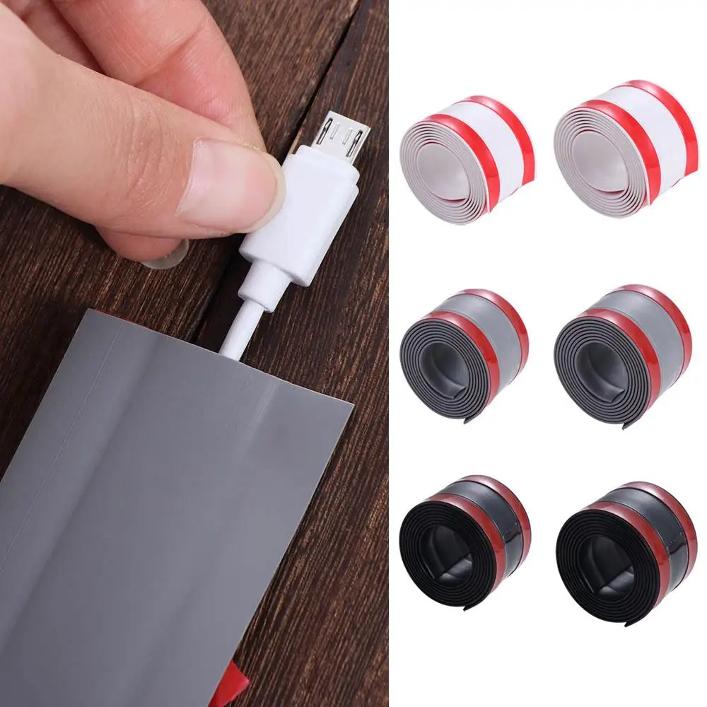 

Extension Wiring Duct Protector Self-Adhesive Electric Wire Slot Soft Anti Extrusion Wire Covers PVC Floor Cord Cover Home
