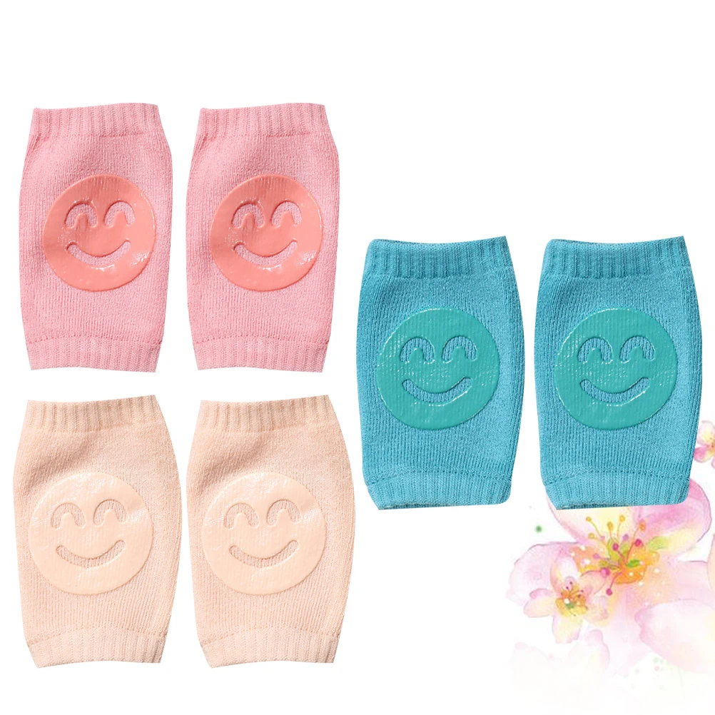 

3 Pair Face Elbow and Knee Pad Toddler Brace Guard s Leg Warmers