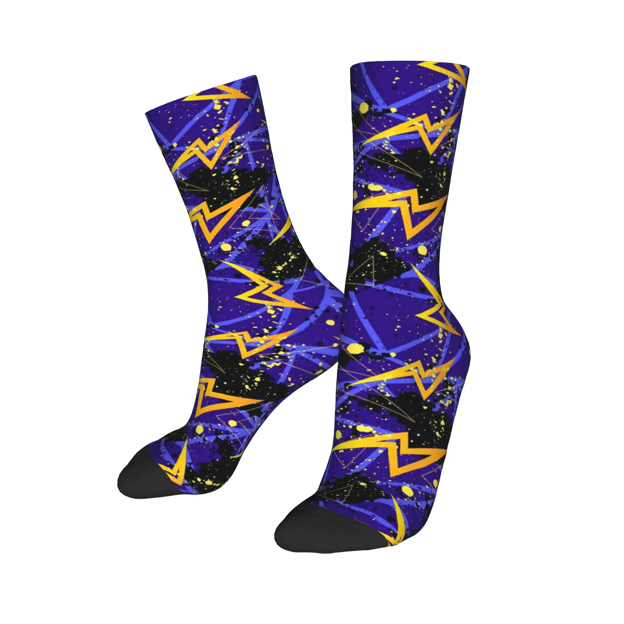 Vibrant Folk Abstract Socks  Printed Stockings Non Slip Women Men Socks Soft Winter Harajuku Climbing Socks