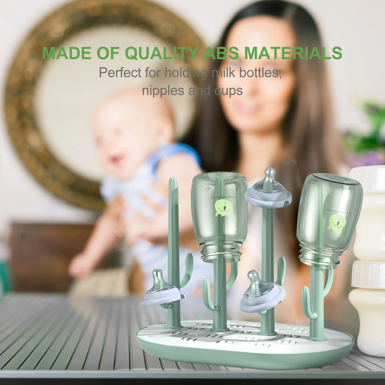 

Milk Bottle Drying Rack ABS Material Tree Shaped Nipple Cup Holder Stand Organizer Durable Safe Long Use Bottle Dryer
