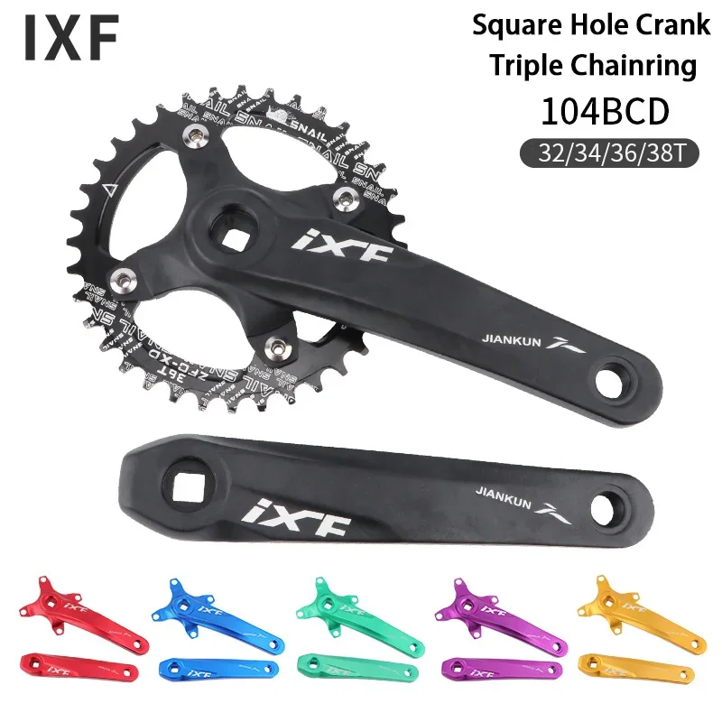 

Кренк IXF с квадратным отверстием 170 мм, коленчатый механизм 64/104BCD из алюминиевого сплава, узкая широкая Звездочка 44-32-22T/42-32-24T для скорости 8/9/10/11