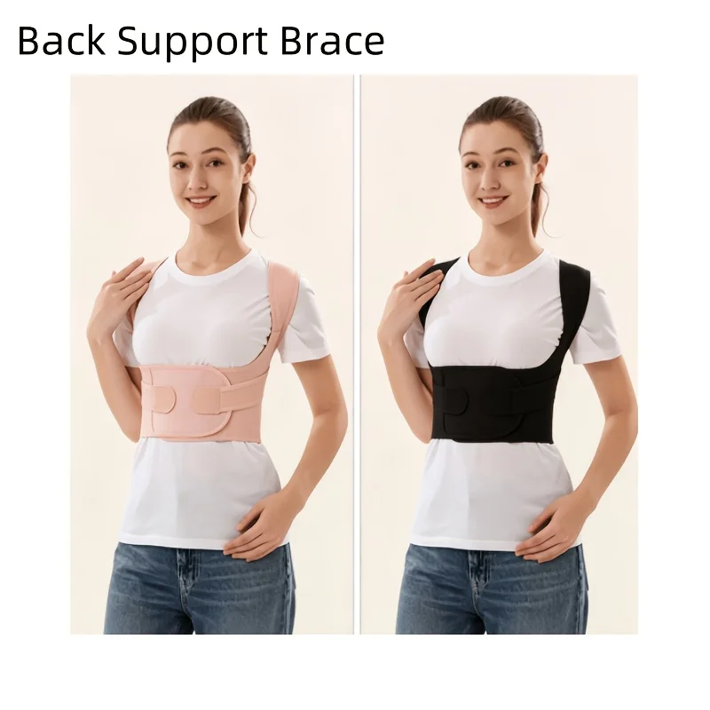 2PCS Women Adjustable Fabric Posture Corrector, Shoulder Support Back Straightener, Comfort Posture Correction Brace,