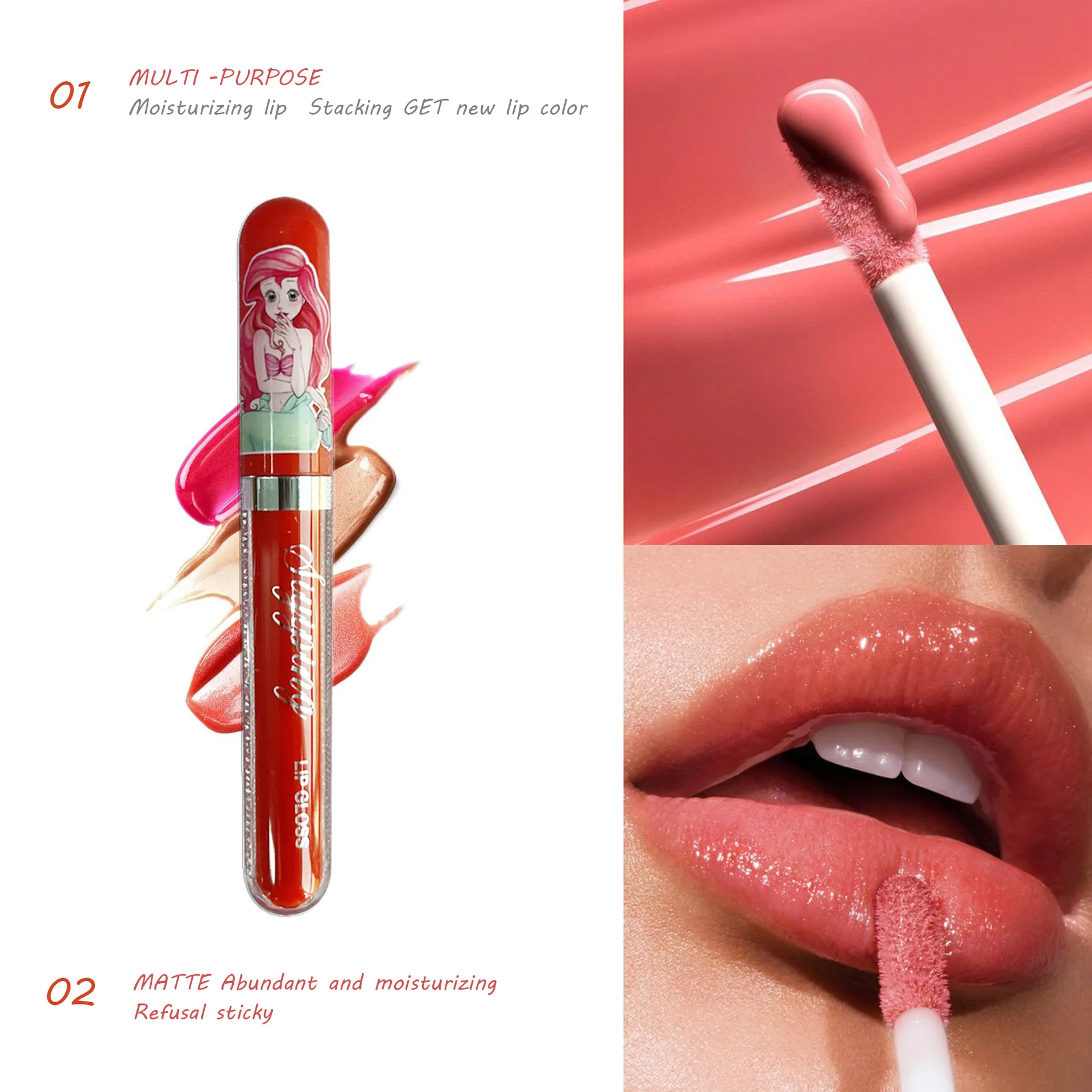 12PCS Velvet Matte Liquid Lipstick Kawaii Mermaid Make Up Makeup Classic Waterproof Long Lasting Full Lips Gloss For Girl Gift