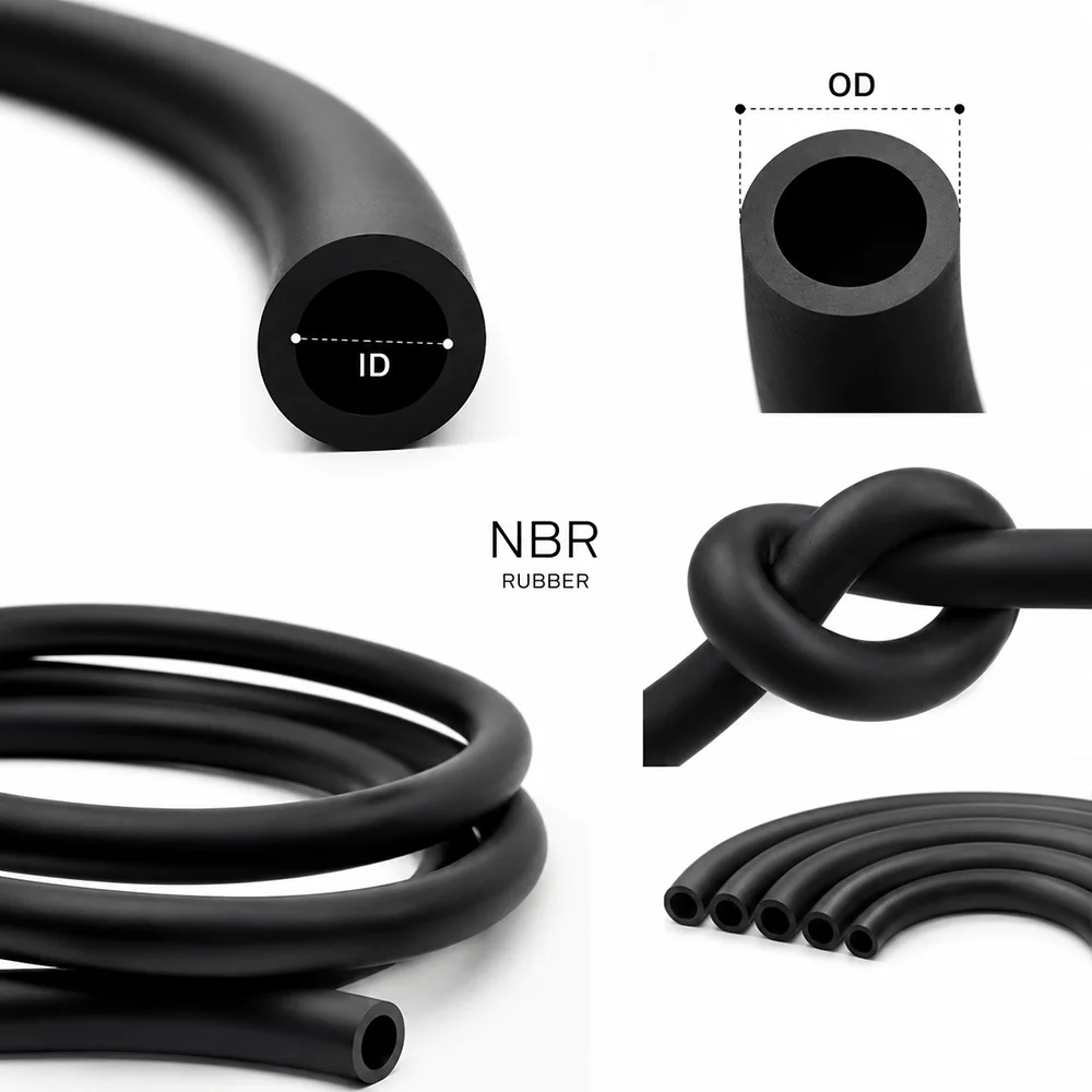 NBR Fuel Line Nitrile Rubber Hose ID 2 2.5 3 4 4.5 5 6 7 8 10 13 16 19mm Diesel Petrol Water Tube Engine Pipe For Car/Motorcycle