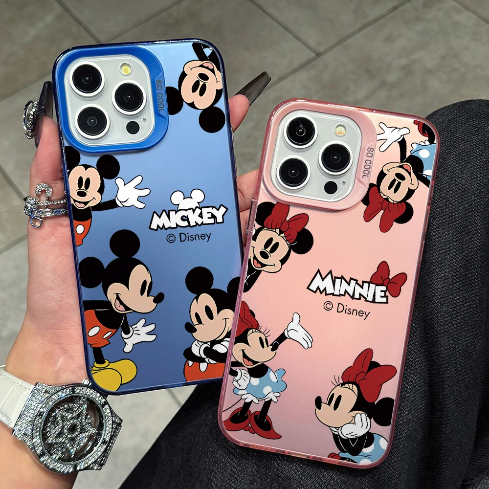 Lovely Mickey Minnie Phone Case for Samsung Galaxy A73 A72 A71 A55 A54 A53 A52 A51 A33 A32 A23 A14 A12 4G 5G Colorful Hard Cover