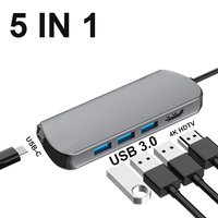 usb c hub with 4K HDTV type c hub turn USB3.0 HD-MI Aluminum alloy PD For Macbook Pro/Air  M1 M2 ipad usb c dock station