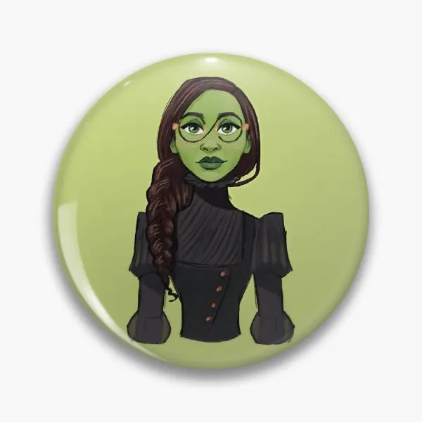 الشريرة Elphaba لينة زر دبوس بروش المرأة التلبيب دبوس عاشق المعادن الإبداعية هدية لطيف قبعة الملابس شارة طوق ديكور مجوهرات #1