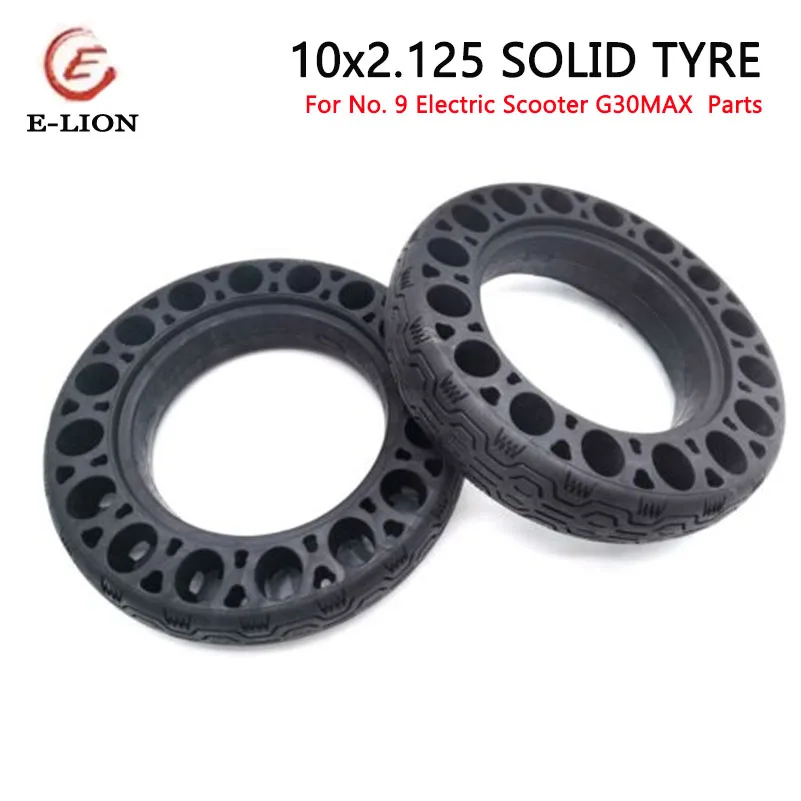 10x2.125 Solid Tyre Honeycomb Rubber Explosion-Proof Anti-Skid  Tire For No. 9 Electric Scooter G30MAX  Parts