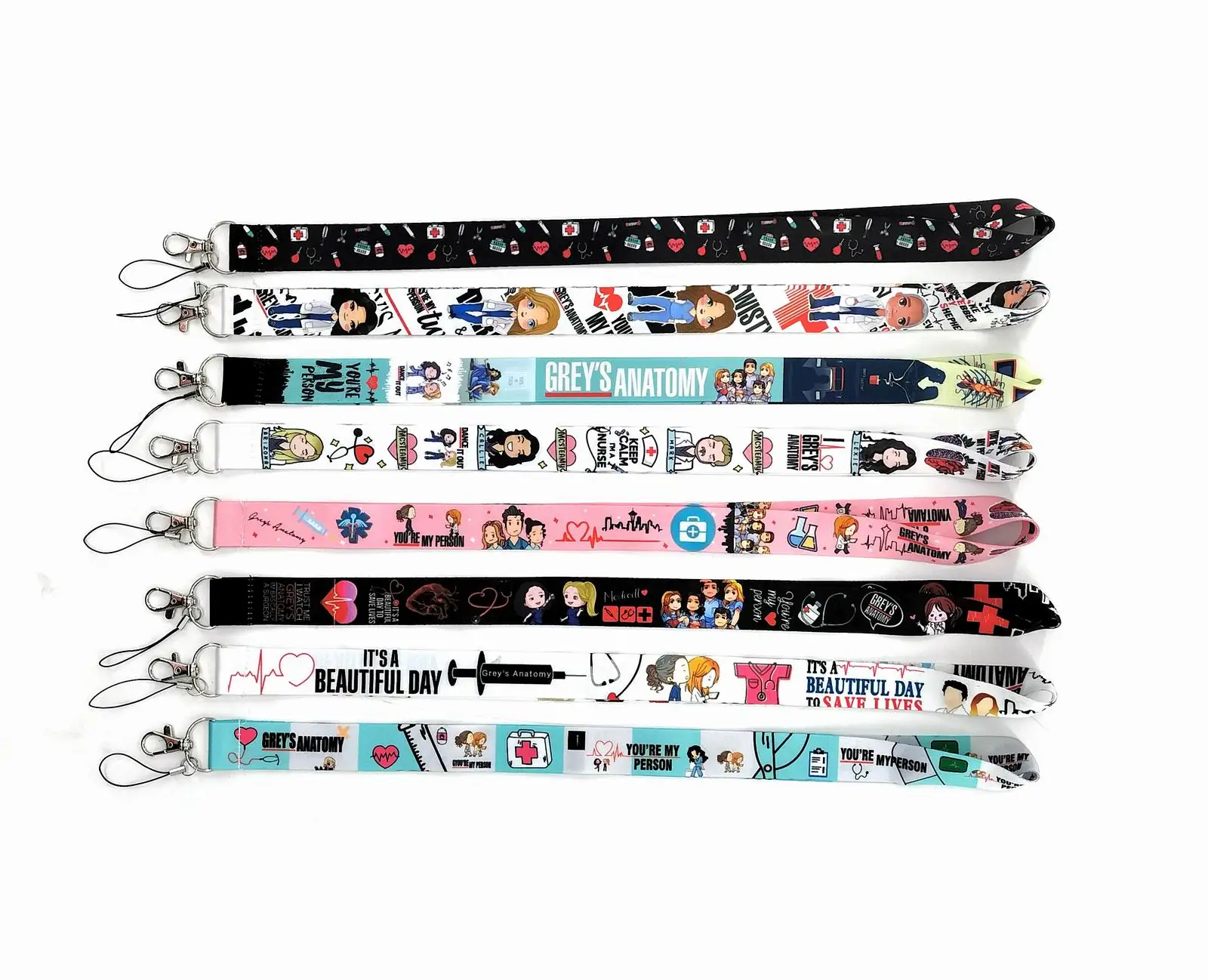 Wholesale Cartoon little doctor Key Lanyard ID Badge Holders Animal Phone Neck Straps with Keyring Phone Accessories