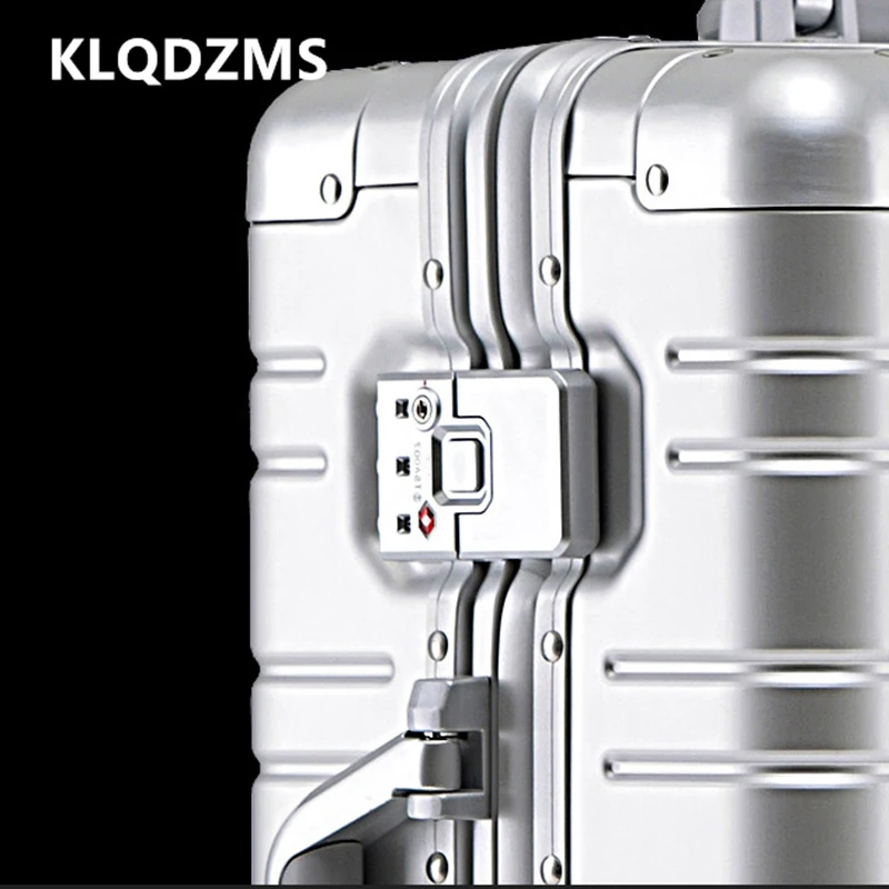 KLQDZMS Suitcase Travel Bag Full Aluminum Magnesium Alloy Boarding Box Large Capacity Trolley Case 20