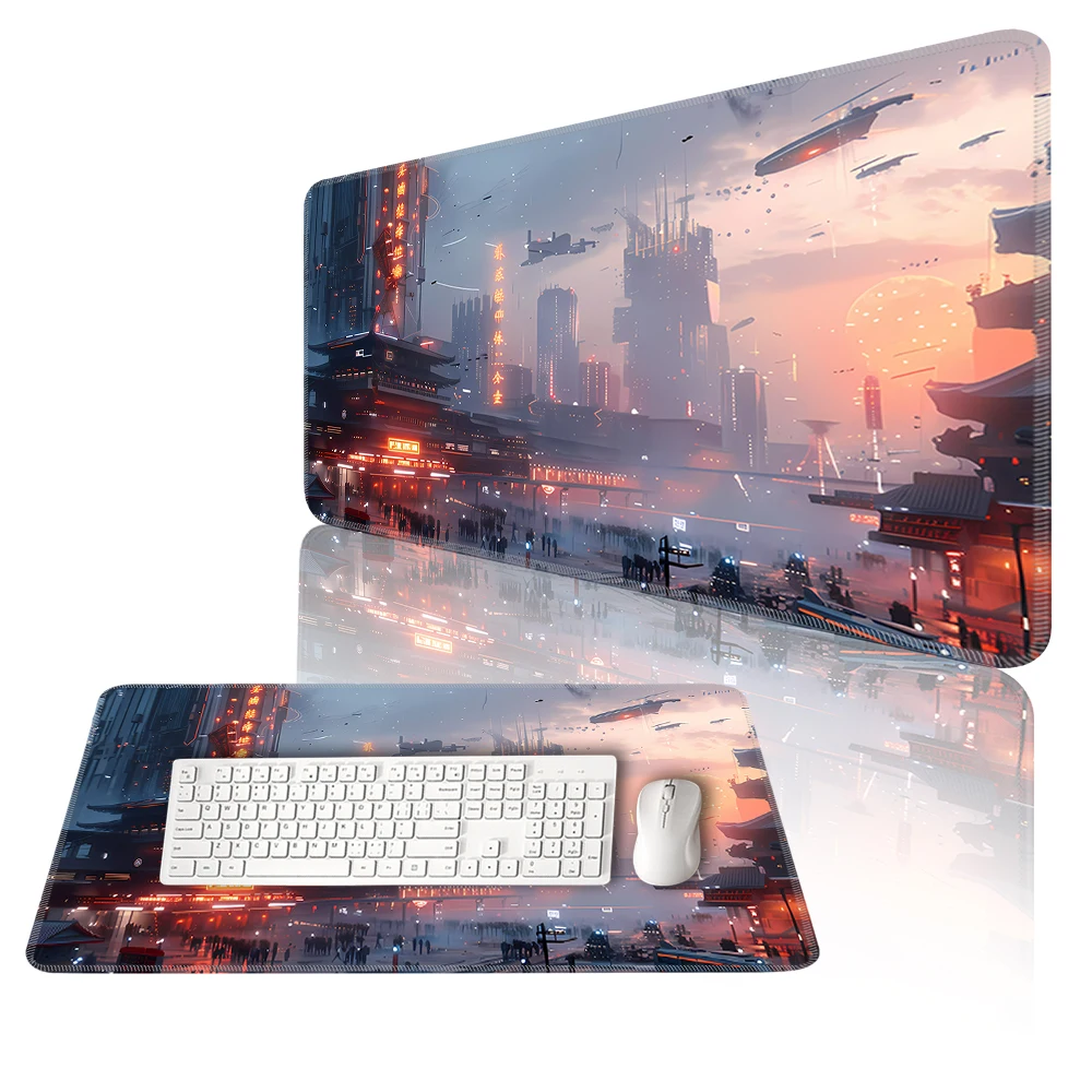 

Cyber Punks Keyboard Pads Large Gaming Mouse Pad Anime Rubber Mat Cool Deskmat Desk Protector Mousepad Gamer Pc Accessories S11