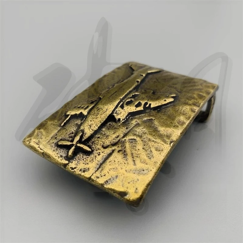 3.6/3.9cm Belt Buckle Pure Copper Smooth Buckle Belt Buckle Accessories Belt Head Retro Hebilla Cinturon Hombre Boucle Ceinture