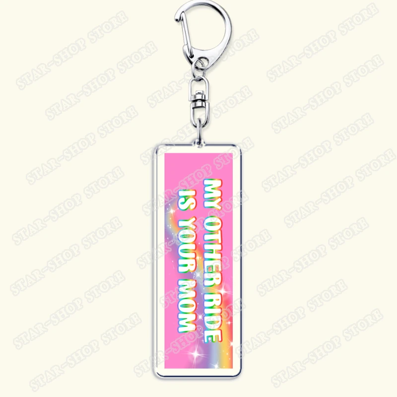 Lgbtq Funny Rainbow Keychains for Womens Accessories Bag Gay Pride Lesbian Meme Bisexual Transgender Bumper Keyrings Fans Gifts