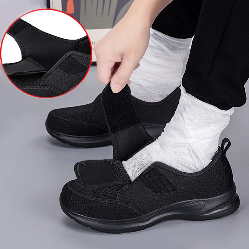 

New Women Orthopedics Wide Feet Swollen Walking Casual Shoes Unisex Thumb Eversion Adjusting Soft Comfortable Diabetic Men Shoes