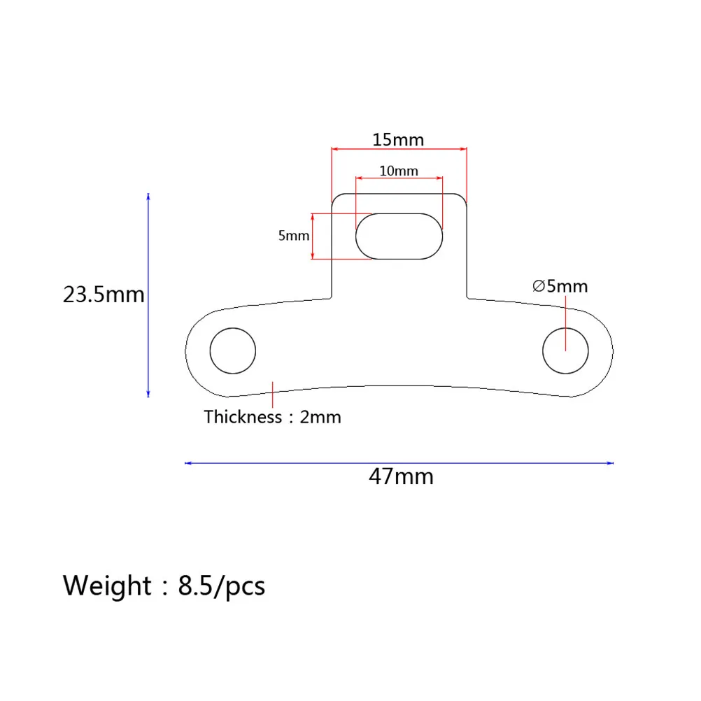 Chromium Color T Shape Tailpiece Light Banjo Mount Bracket Guitar Accessories Instrument Parts Replacement Guitar Tailpiece view 3
