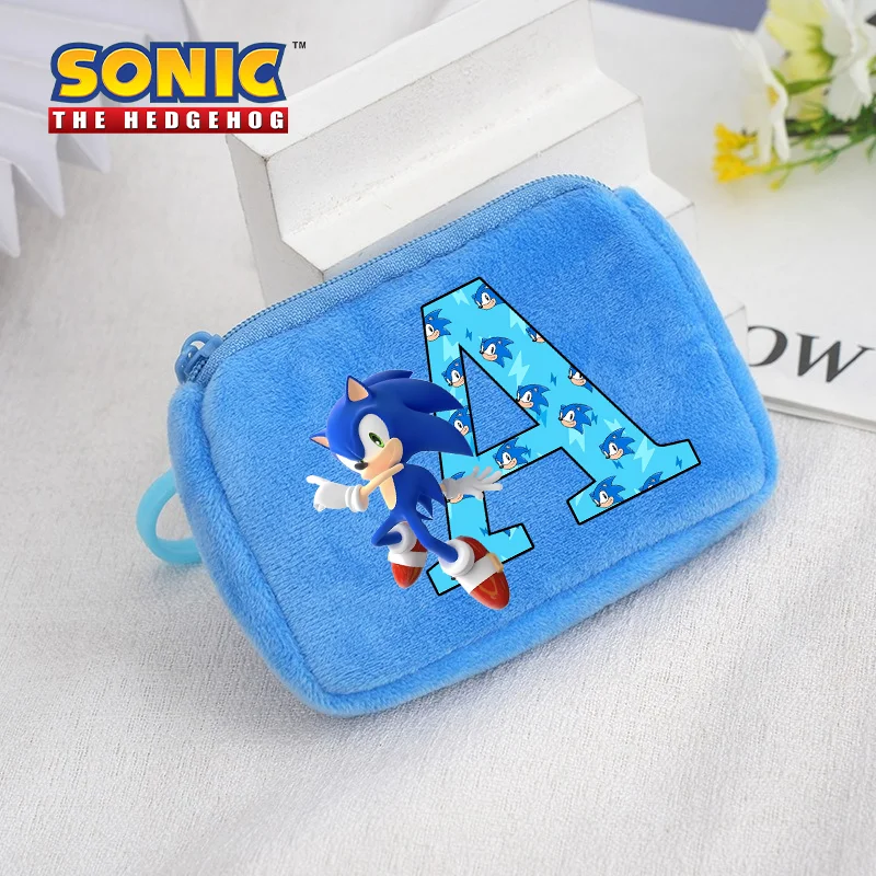 Sonics Coin Purse Cute Wallet Large Capacity Wallets Print Animated Cartoon Pattern Clutch Bags Girl Portable Kid Birthday Gifts