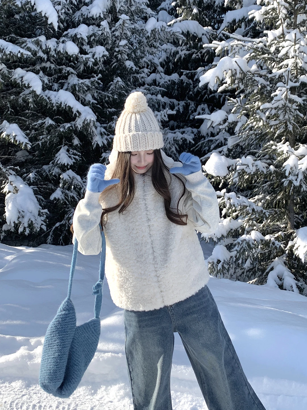 

Cozydays Thiened White Lamb Fur Vest Women's Winter New Sle Warmth Svel Layering Outerwear Sweet Sle Cardigan