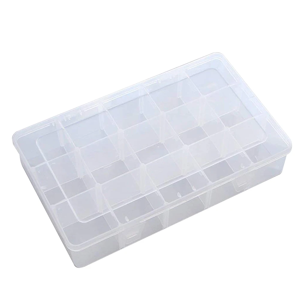 15 Grids Plastic Storage Box Desktop Tape Storage Transparen Case For Stickers Beads Earring Jewelry Making Craft Organizer