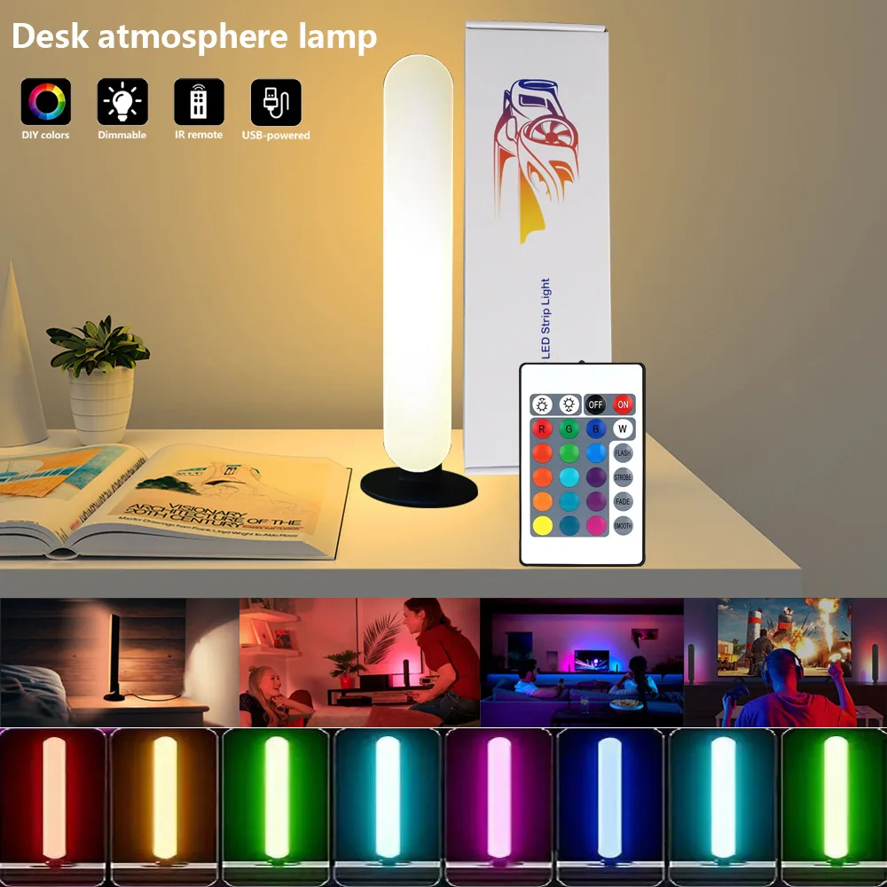 Xiaomi RGB Pickup Night Light Gaming Music Rhythm Lights Bar USB LED Table Lamp Remote Control Setup Gamer Decor Christmas Gift