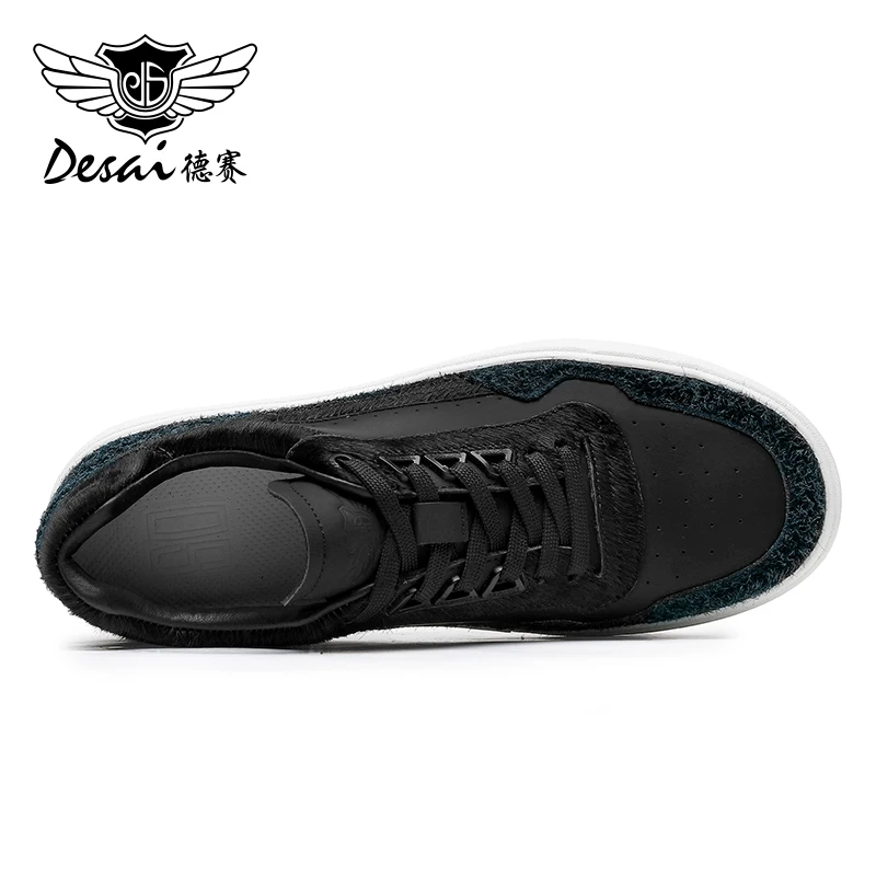 DESAI Men Casual Shoes Genuine Leather Sewing Male Sneakers Breathable 2024 New Design Fashion