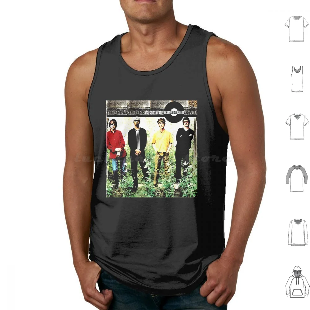 Ocean Colour Scene Marchin Tank Tops Print Cotton Ocean Colour Scene Music Brit Pop Ocs Indie Mod British Music British