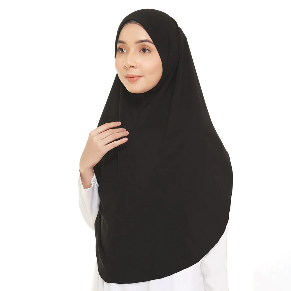 Große Größe, bereit zum Tragen, Instant-Hijab, großer muslimischer Hijab, Jersey-Schal, weicher Turban, malaysischer Schal, Lieferant – Detail 2