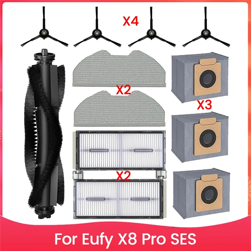 【Berserk】 pièce de rechange pour Eufy X8 Pro SES Station auto-vide Robot aspirateur Kit d'accessoires
