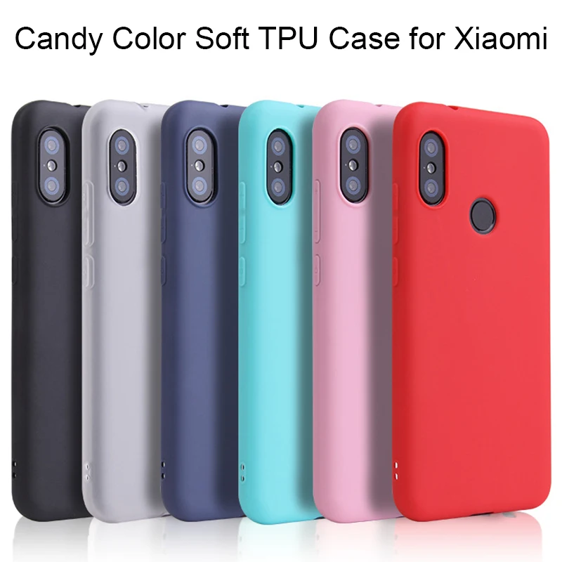 Candy Color Case for Xiaomi Mi A2 Lite A1 A2 Mi 8 Mi9 SE 5 5X 6 6X Mi5X Mi6X Mix 2 2S Note 3 silicone Case on Xiaomi Play Case