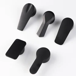 1PCS Schwarz Zink-legierung Wasserhahn Hebel Griff Waschbecken Becken Mischbatterie Schalter Ersatz Abdeckung Küche Bad Hardware Zubehör