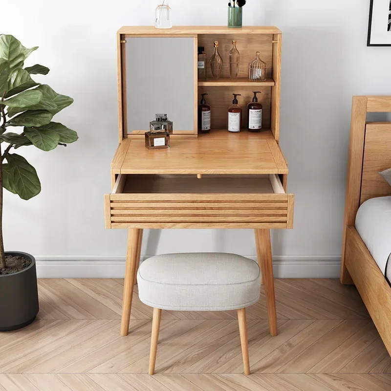 

#Chinese Style Classic Solid Wood Storage Dresser Bedroom Furniture Mirrored Dressing Table