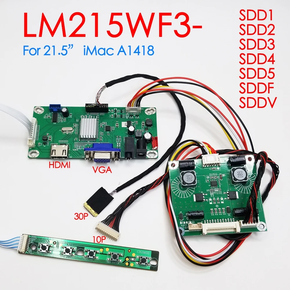 For iMac A1418 LM215WF3-SDD5 D2 D3 D4 D1 Control Board 2012 21.5inch 1920*1080 DP 30P HDMI VGA LCD Display Driver Motherboard