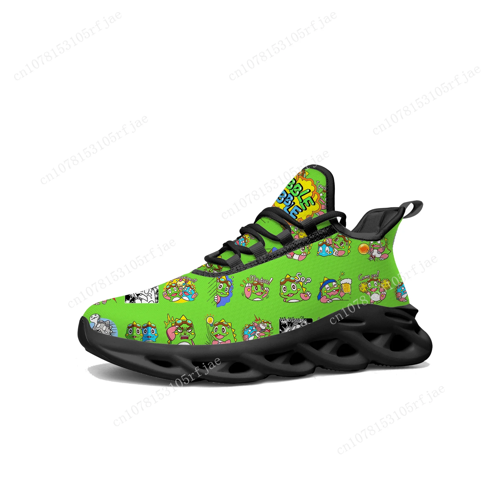 

Bubble Bobble Flats Sneakers Hot Cartoon Game Mens Womens Teenager Sports Running Shoes High Quality Tailor Made Lace Up Shoes