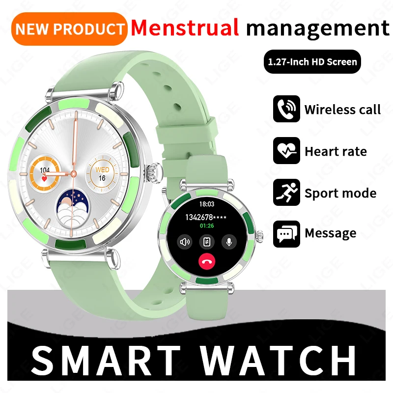 LIGE mode montre intelligente femmes sang oxygène surveillance de la fréquence cardiaque Sport Fitness Tracker Bluetooth appel 2025 nouvelle montre intelligente femmes