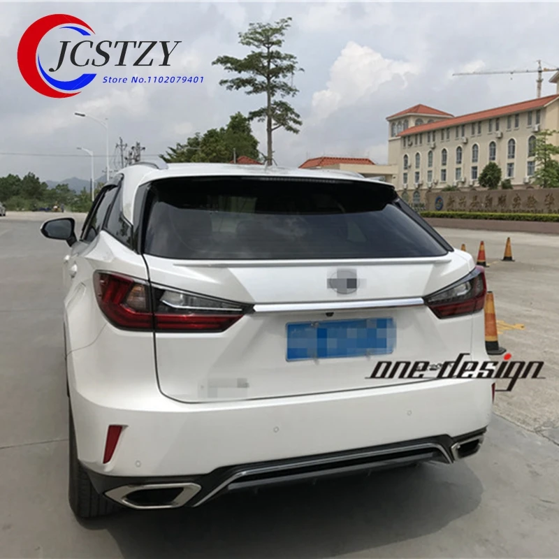 FRP And carbon fiber Unpainted Color Rear Trunk Boot Wing Rear Lip Spoiler For Lexus RX200t RX450h RX 2016 2017 2018 Car Styling