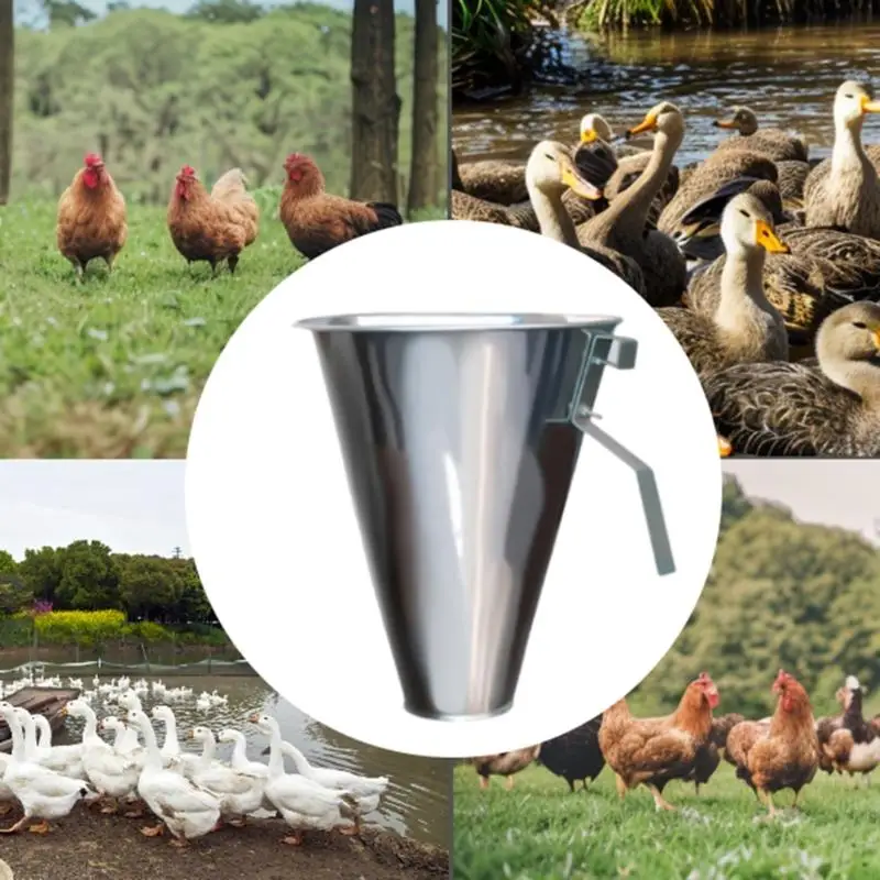 

Оцинкованный стальной удерживающий конус для птицы Куриный конус для эффективного дренажа при убое цыплят на домашней небольшой