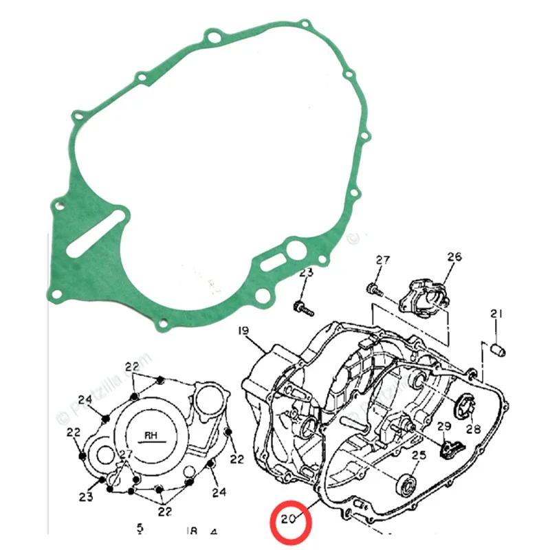 Junta de la Tapa del Embrague para Yamaha XT600 XT 600 1984-1995 TT600 TT 600 1983-1986 XT550 XT 550 1982-1983 SRX600 1986