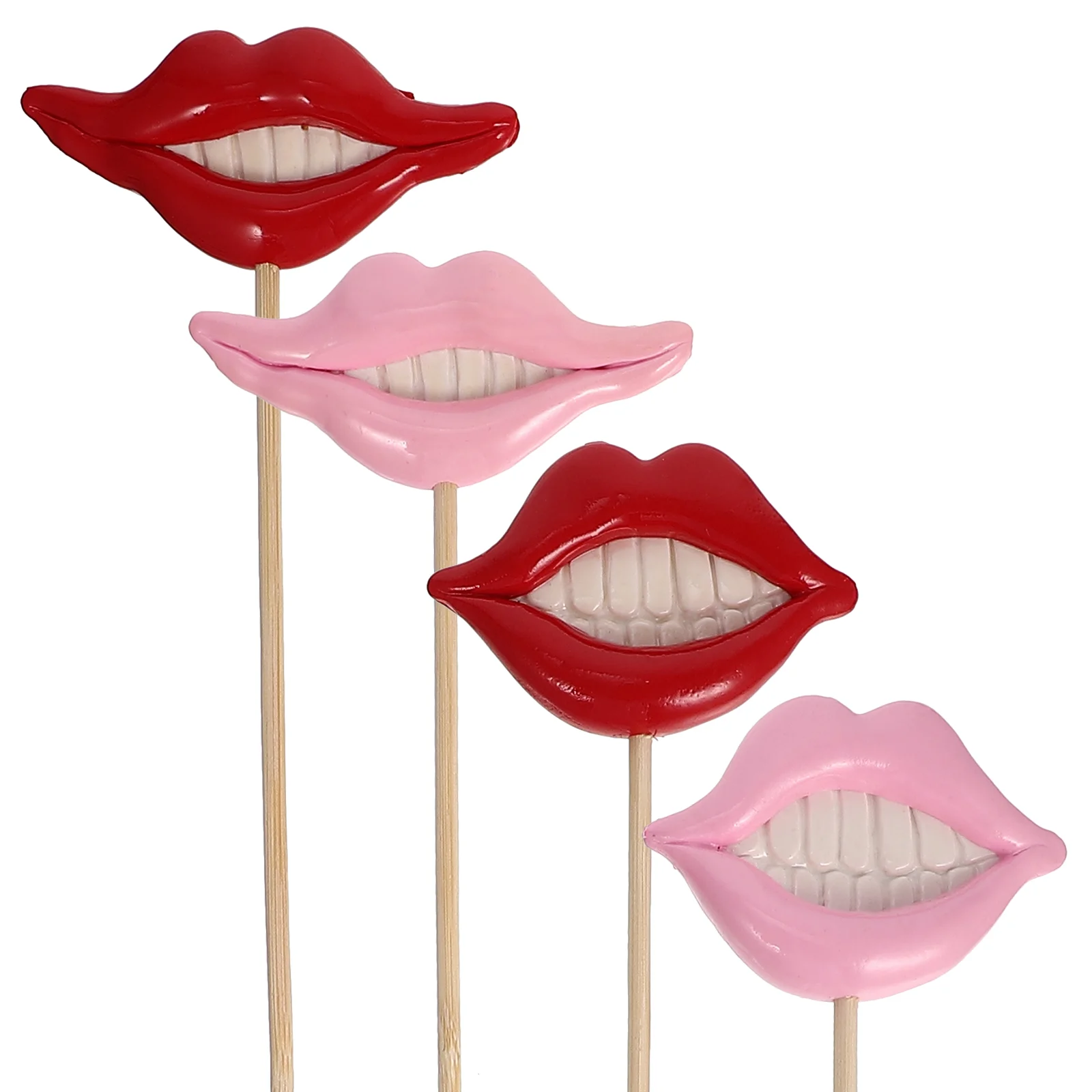 

4 Pcs Lips Photo Props Booth Wedding Photobooth Funny Bachelorette Party Going Mouth for Birthday