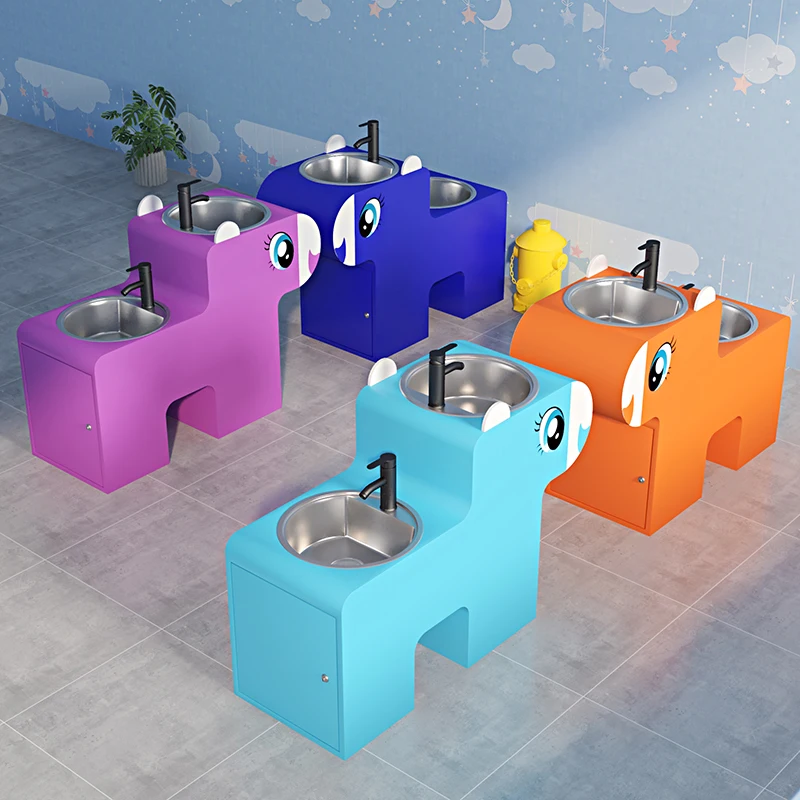 

Stainless steel faucet splash-proof public integrated washbasin