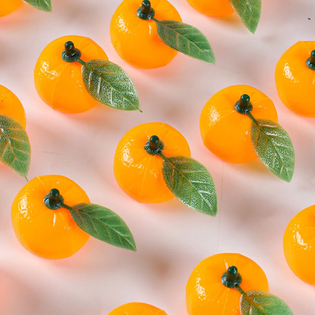 20 Pcs Artificial Orange Oranges Mandarin Vivid Props Decor Fake Fruit Models Simulation Desktop Foam Pvc Layout Scene Home