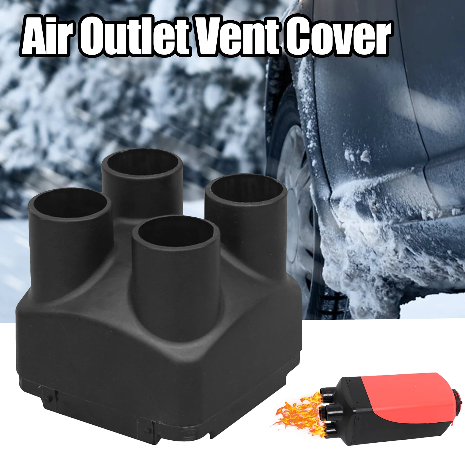 Four-Hole Air Outlet Vent Cover For 2KW Parking Heater Diesel Heater Air Vent Ducting Outlet Vent Net Cover Exhaust Connector