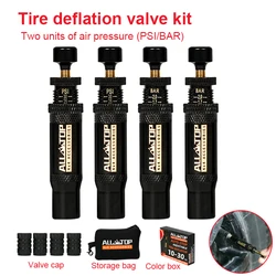 Auto Tire Automatic Pressure Relief Valve 10-30PSI Adjustable Automatic Stop Tire Relief Valve Kit, Off-road Desert Tire Pressur