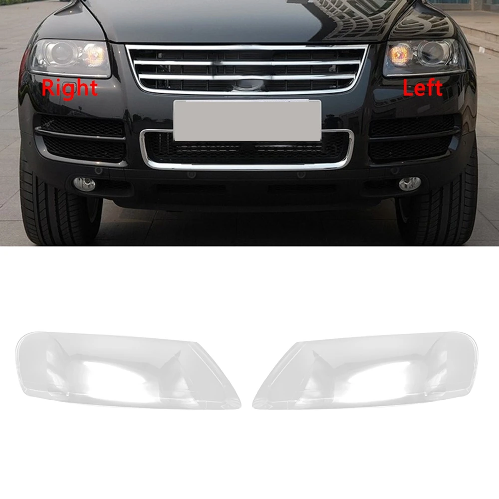 For Touareg 2003 2004 2005 2006 Left Headlight Shell Lamp Shade Transparent Lens Cover Headlight Cover